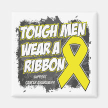 Testicular Cancer Tough Men Wear A Ribbon Magnet
