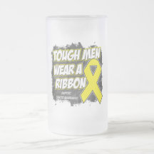 Testicular Cancer Tough Men Wear A Ribbon Coffee Mug
