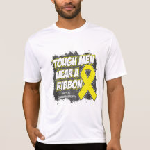 Testicular Cancer Tough Men Wear A Ribbon T-shirts