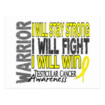 Testicular Cancer Warrior Postcards