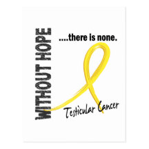 Testicular Cancer Without Hope 1 Post Card