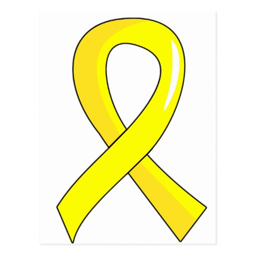 Testicular Cancer Yellow Ribbon 3 Postcard
