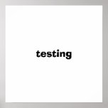 testing poster