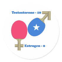 Testosterone Ping Pong Sticker