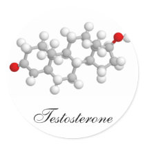 Testosterone Round Stickers