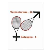 Testosterone Tennis Post Cards