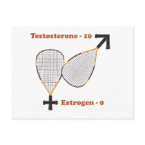 Testosterone Wins Racquetball Postcard