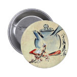 Tetera con los flores Ukiyoe de la cereza o del ci Pins