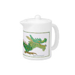 Tetera magnífica del dragón verde