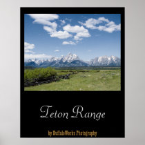 Teton Fence Poster