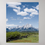 Teton Fence Poster posters