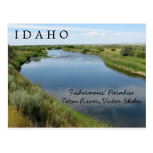 Teton River, Idaho, Fishermen's Paradise PC Postcard
