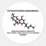 Tetrahydrocannabinol Providing Medical Benefits Round Stickers