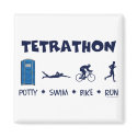 Tetrathon Triathlon T-shirt magnets by familyfanclub Tetrathon Triathlon T-shirt magnets