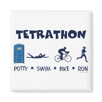 Tetrathon Triathlon T-shirt magnets