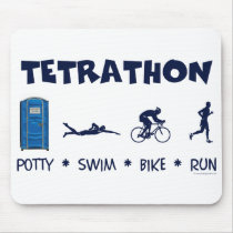Tetrathon Triathlon T-shirt mousepads