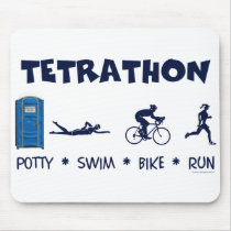 Tetrathon Triathlon T-shirt mousepads