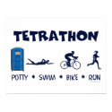 Tetrathon Triathlon T-shirt posters by familyfanclub Tetrathon Triathlon T-shirt posters