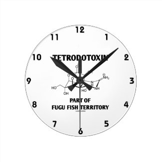 Tetrodotoxin Part Of Fugu Fish Territory Round Clock