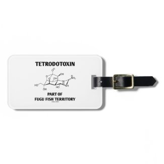 Tetrodotoxin Part Of Fugu Fish Territory Tags For Luggage