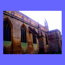 Tewkesbury Abbey Side View print