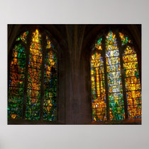Tewkesbury Abbey Stained Glass print posters