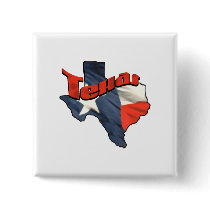 Texan Lone Star State retro flag map of Texas buttons