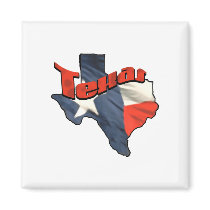Texan Lone Star State retro flag map of Texas magnets by Funkart Texan Lone Star State retro flag map of Texas magnets
