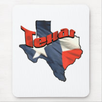 Texan Lone Star State retro flag map of Texas Mouse Mats