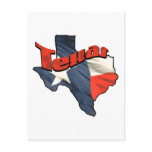 Texan Lone Star State retro flag map of Texas Post Cards