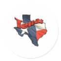 Texan Lone Star State retro flag map of Texas stickers by Funkart Texan Lone Star State retro flag map of Texas stickers