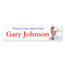 Texan Lone Stars Vote Bumper Stickers