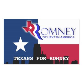 Texans for Romney Stickers zazzle_sticker