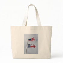 Texas and US Flag Canvas Bag