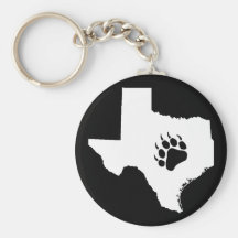 Texas Bear Paw Key Chain