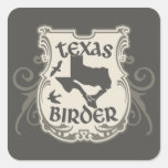 Texas Birder Shield Square Sticker