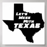 Texas Black Poster posters