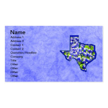 TEXAS BLUEBONNETS BUSINESS CARD TEMPLATE