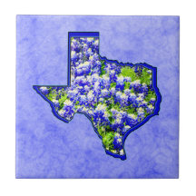 TEXAS BLUEBONNETS CERAMIC TILE