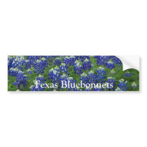 Texas Bluebonnets Field Photo Bumper Stickers