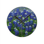 Texas Bluebonnets Field Photo Clock