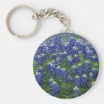 Texas Bluebonnets Field Photo Keychain
