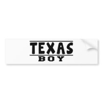 Texas Boy Designs Bumper Sticker