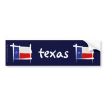 Texas Brush Flag Bumper Stickers