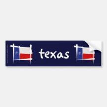 Texas Brush Flag Bumper Stickers