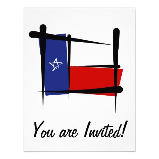 Texas Brush Flag Custom Announcement