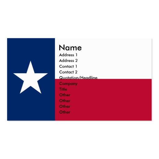 TEXAS Business Cards