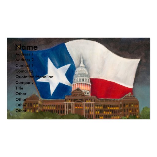 TEXAS Business Cards (front side)