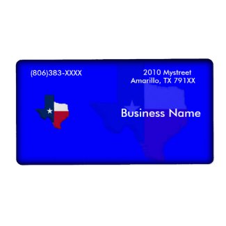 Texas Business Label label