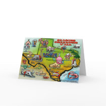 TEXAS Christmas Map Greeting Card